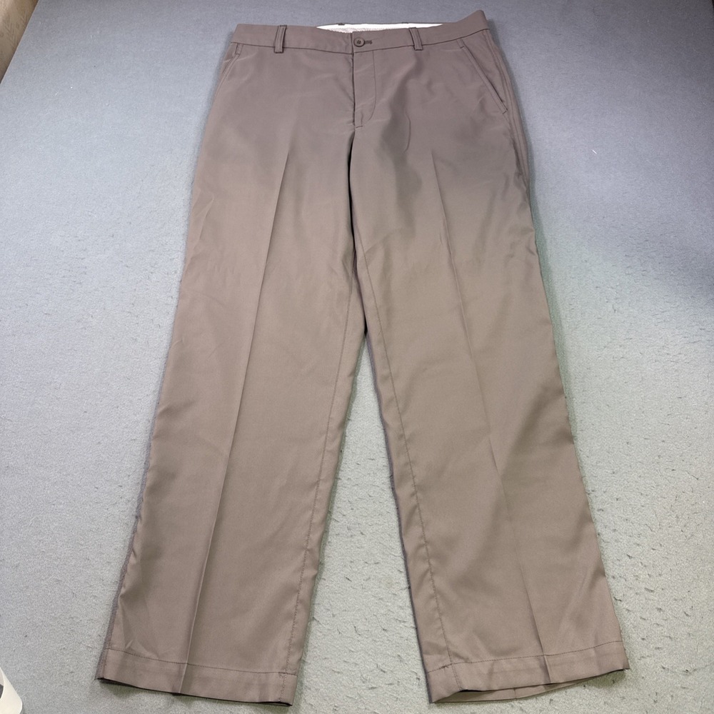 Snake Eyes Mens Chino Golf Pants 34X30 Gray Flat Front Performance‎ Tech Stretch